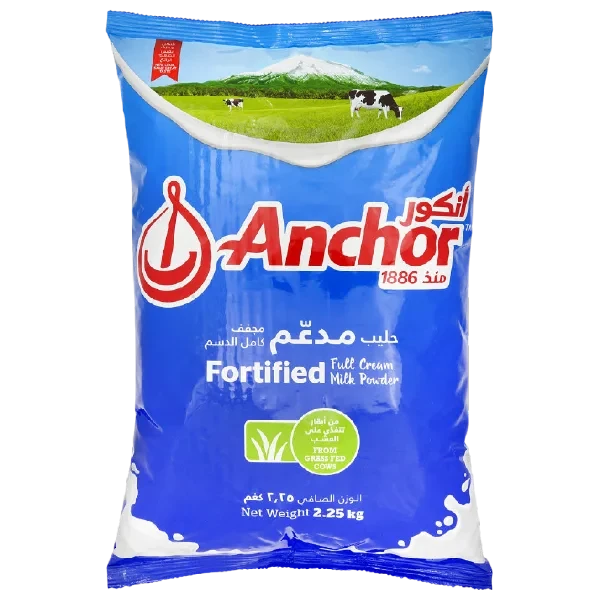 انكور حليب مدعم مجفف كامل الدسم